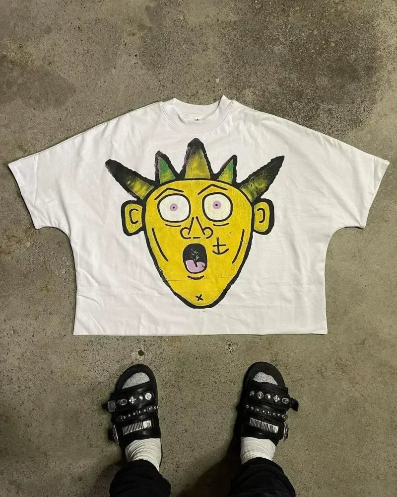 American Letter Graphic T-Shirt – Y2K Oversized Streetwear Tee for Men & Couples - Image 22