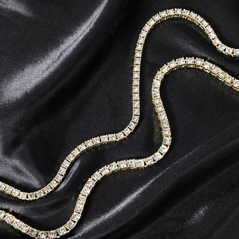 Classical 4MM Tennis Chain Iced Out Bracelet Necklace - Image 4