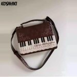 Patchwork Contrast Color Harajuku Shoulder Bag – Vintage Y2K Aesthetic Crossbody for Women