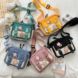 Korean Style Canvas Shoulder Bag – New Fashion Crossbody for Women