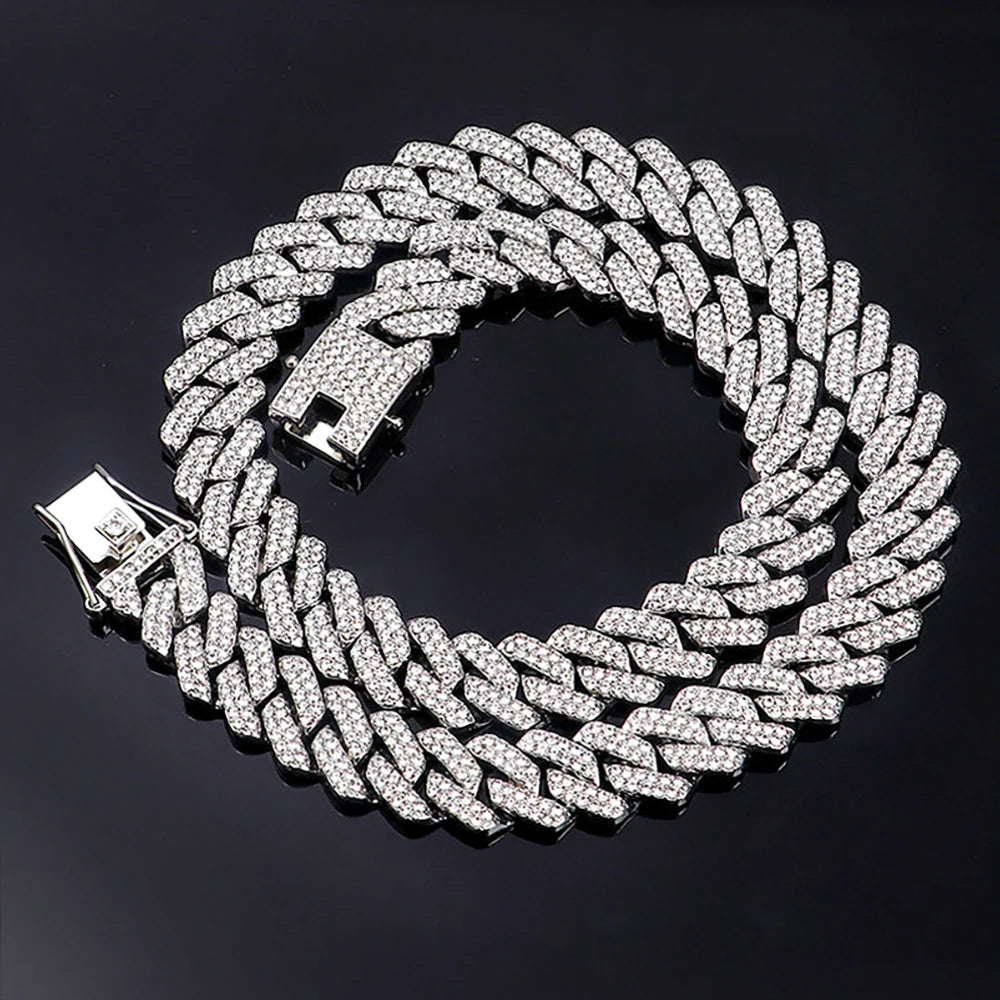 Hip Hop Shiny 15MM Cuban Link Chain Necklace - Image 11