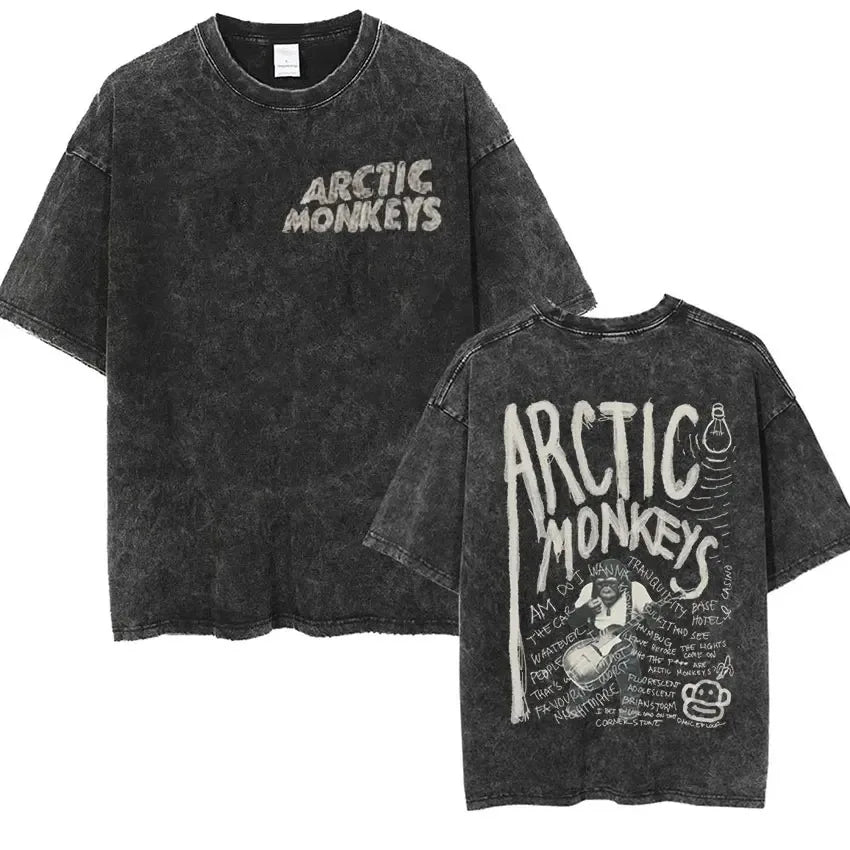 Retro Rock Arctic Monkeys Music Album Graphic T-Shirt - Image 18