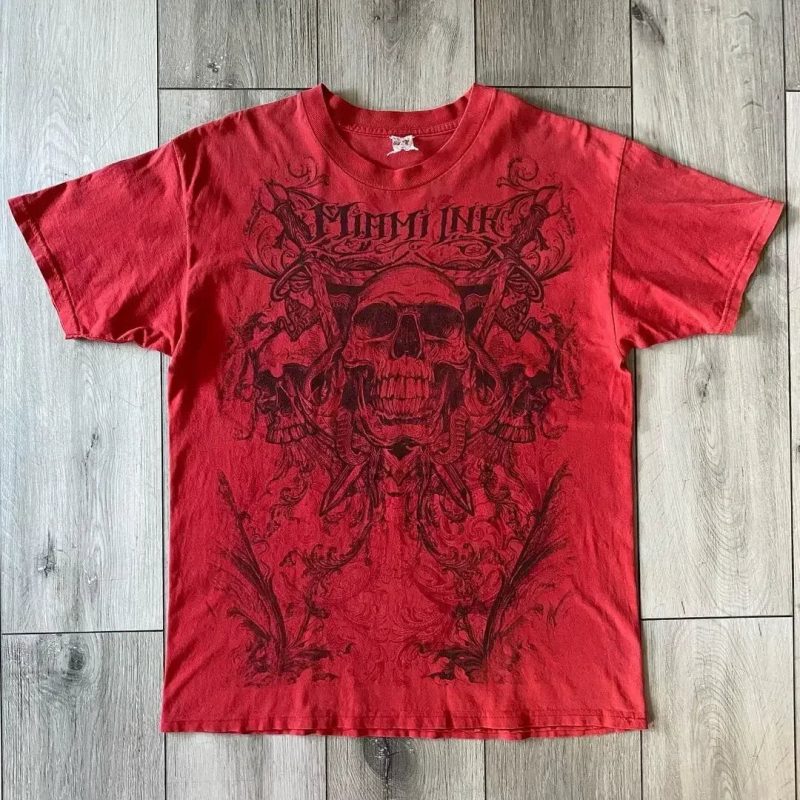 2000s Affliction-Style Graphic T-Shirt – Retro Punk Hip Hop Oversized Tee for Men - Image 22
