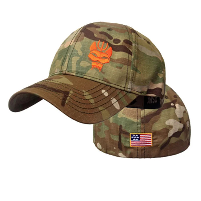 Tactical Camo Cotton Baseball Cap – Fashion Snapback Hat for Outdoor & Hip Hop Style - Image 9