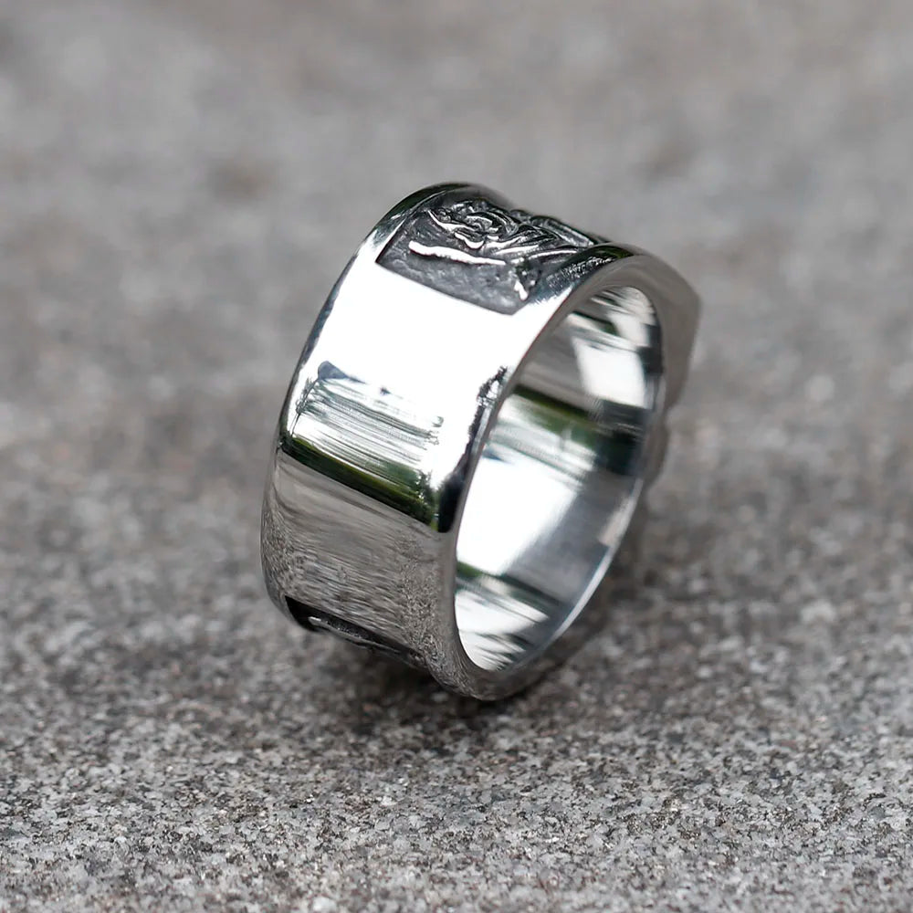 NEW Men’s 316L Stainless Steel Skull Ring – Vintage Punk Fashion Jewelry for Teens - Image 3