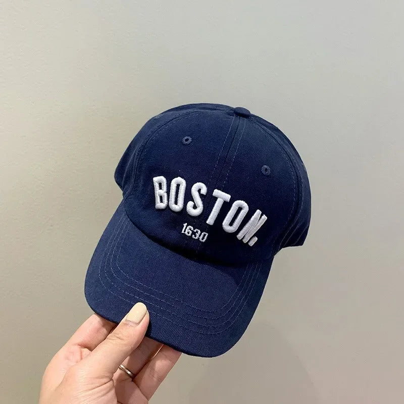 Kids' Solid Letter Embroidered Baseball Cap – Adjustable Sun Hat for Boys & Girls - Image 7