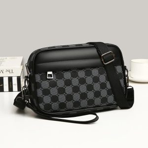 Top-Quality PU Leather Waist Pack – Men's Business Crossbody & Shoulder Bag