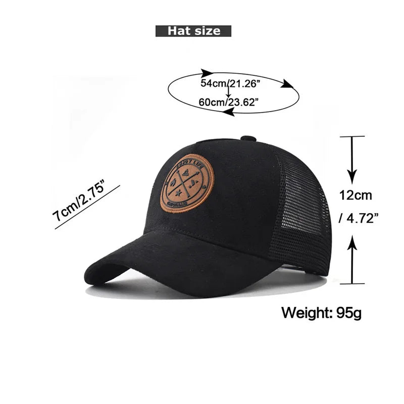 ENJOY LIFE Letter Patch Mesh Baseball Cap – Unisex Summer Snapback Trucker Hat - Image 4