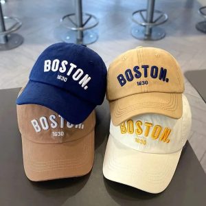Kids' Solid Letter Embroidered Baseball Cap – Adjustable Sun Hat for Boys & Girls