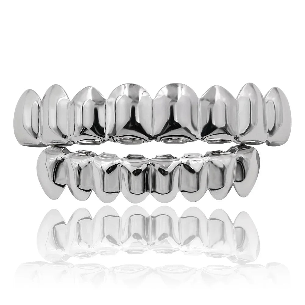 Gold & Silver Plated Hip Hop Teeth Grillz - Image 9