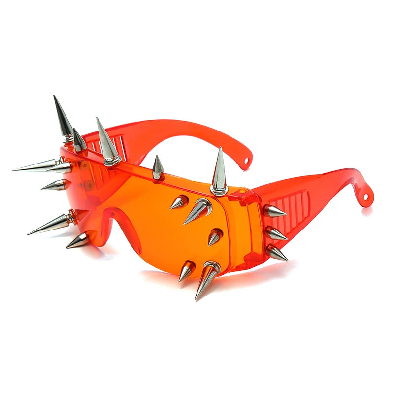 Steampunk Rivet Spike Sunglasses – Futuristic Y2K Punk Goggles for Men & Women - Image 8