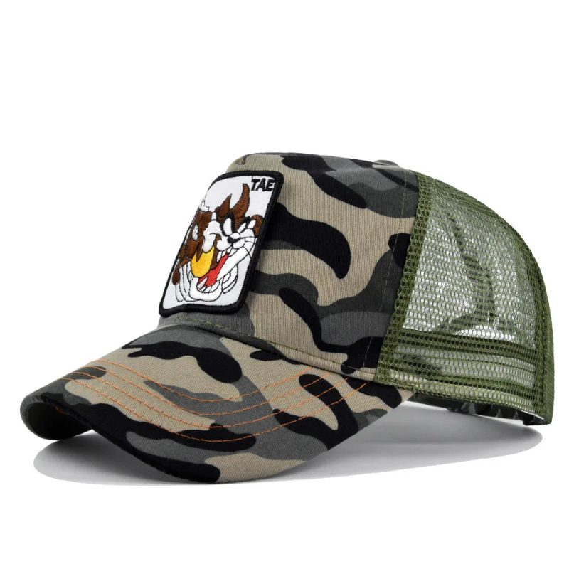Anime Cartoon Baseball Cap – Duck Embroidered Mesh Snapback Hat for Men & Women - Image 24
