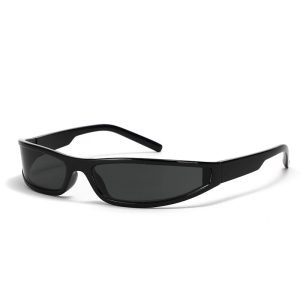 Small Rectangular Narrow Frame Sunglasses – Y2K Streetwear Vintage Shades for Women
