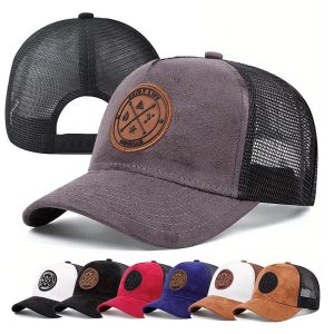 ENJOY LIFE Letter Patch Mesh Baseball Cap – Unisex Summer Snapback Trucker Hat