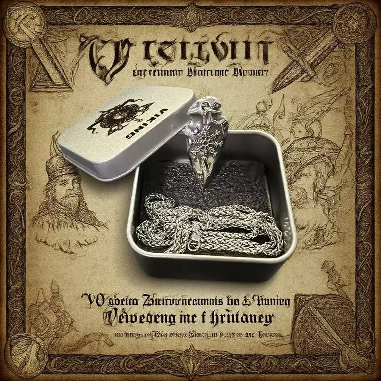 316L Stainless Steel Viking Rune Pendant Chain Necklace For Men – Viking Jewelry Accessories - Image 9