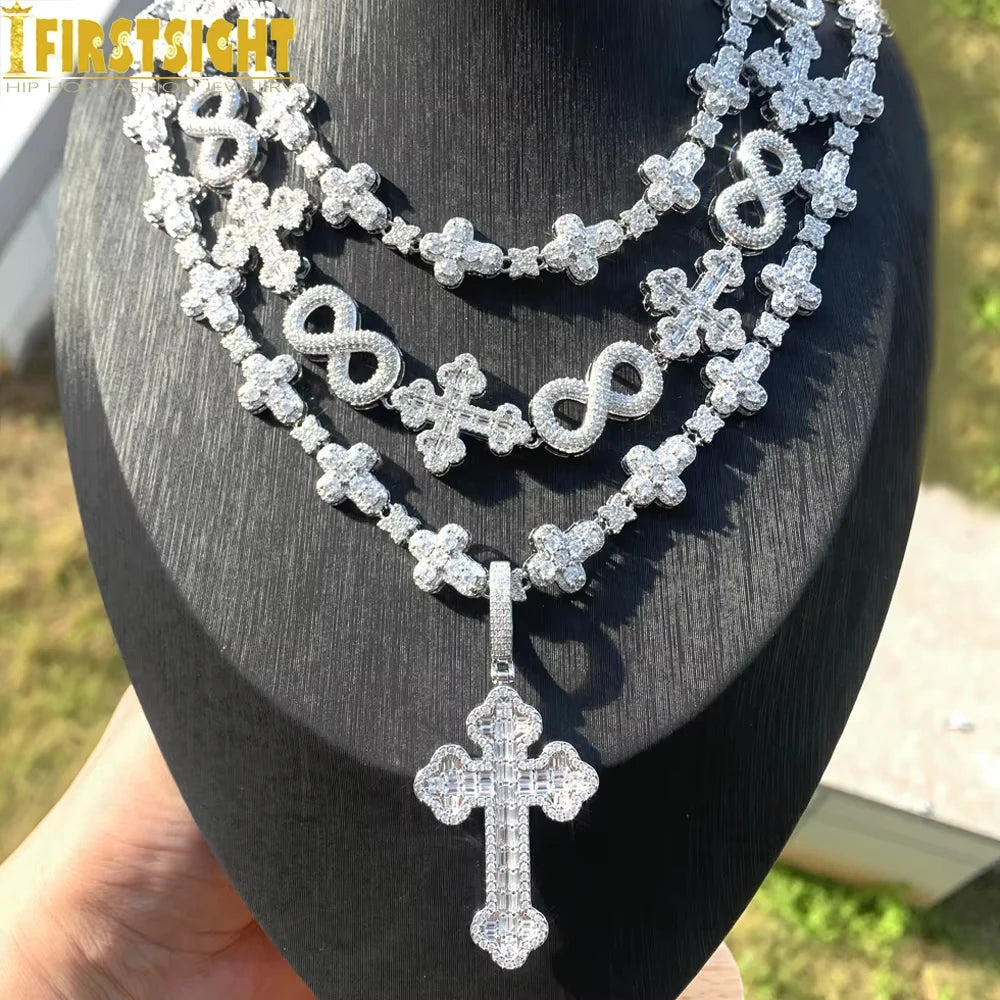 New Iced Out Cross Necklace for Men & Women - Image 4