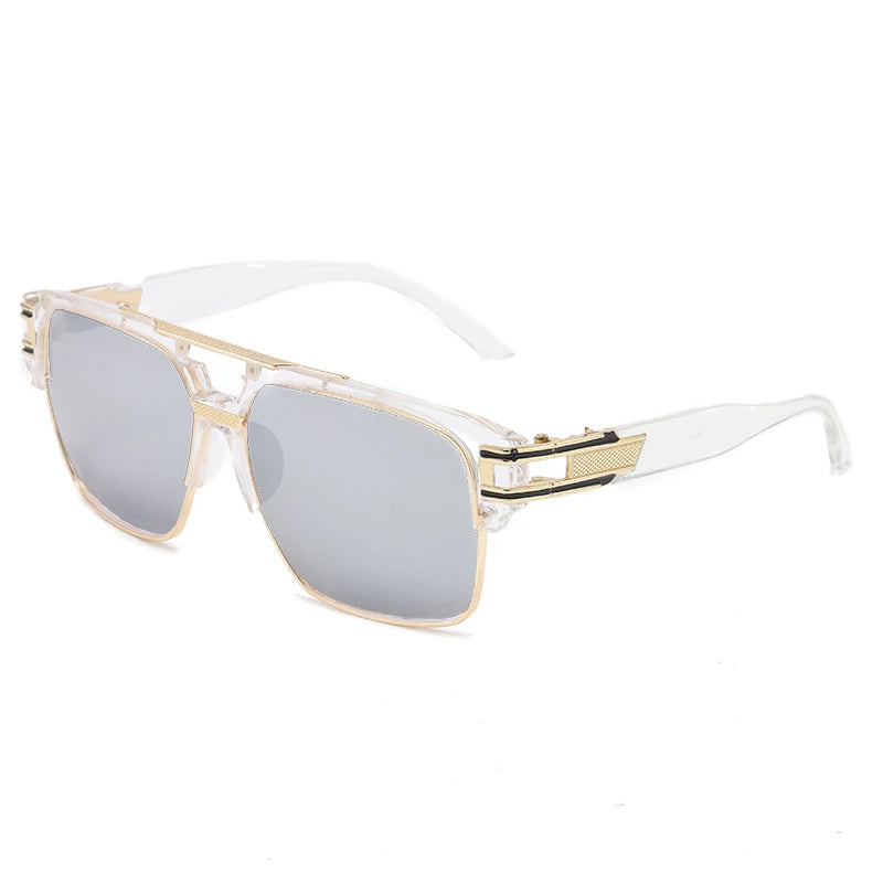 Classic Luxury Square Sunglasses – Retro Mirrored Designer Shades for Men & Women - Image 13